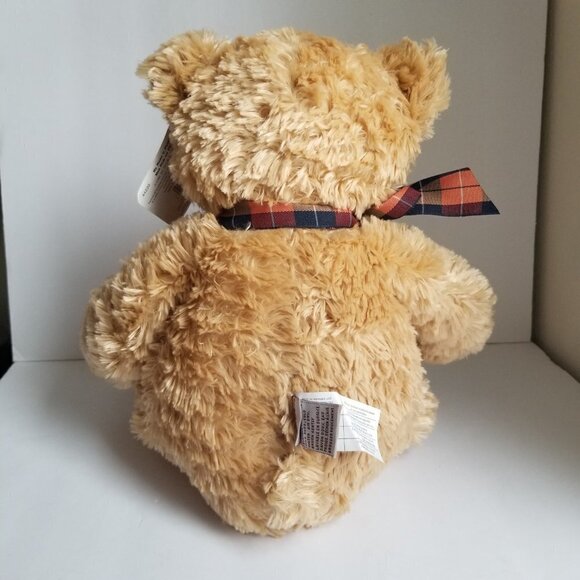 Gund Teddy Bear with Tag 17" Plush "My Name is Plaid" Soft Tan - Picture 7 of 12